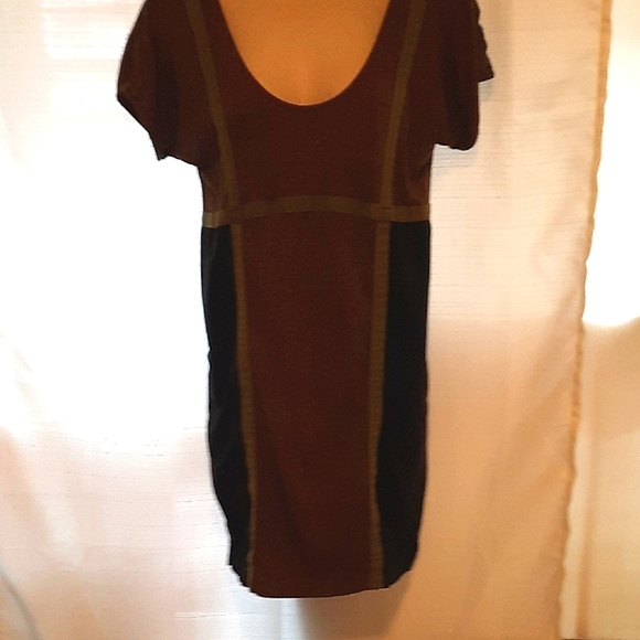 Sophomore Textured Brown Dress - Picture 1 of 9